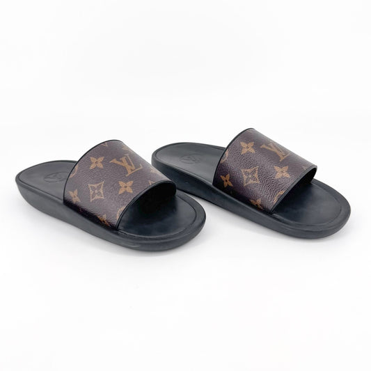 Louis Vuitton Sunbath Monogram Slide Sandals Size 37