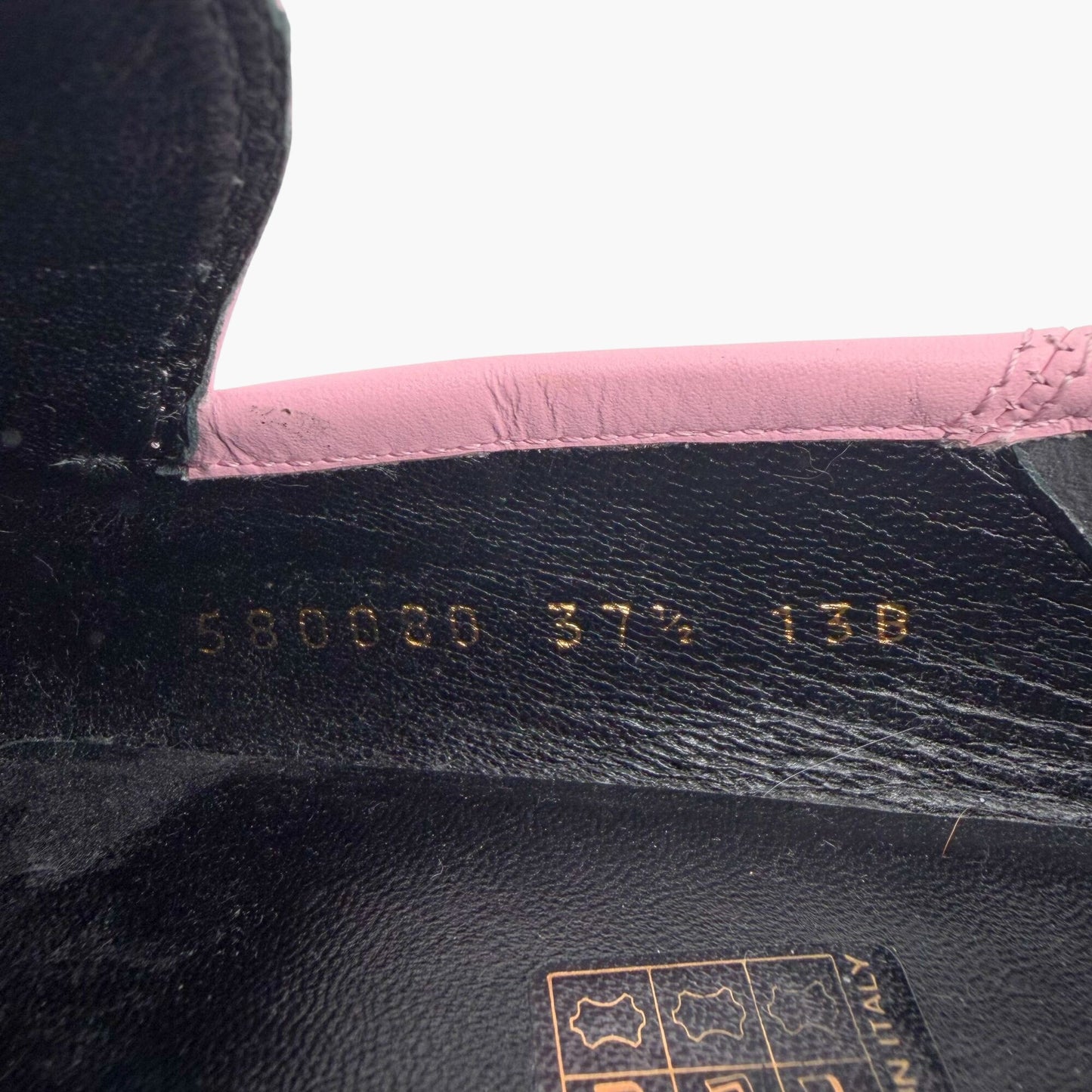 Gucci Mystic Cat Brixton Horsebit Loafers Pink Leather Size 37.5