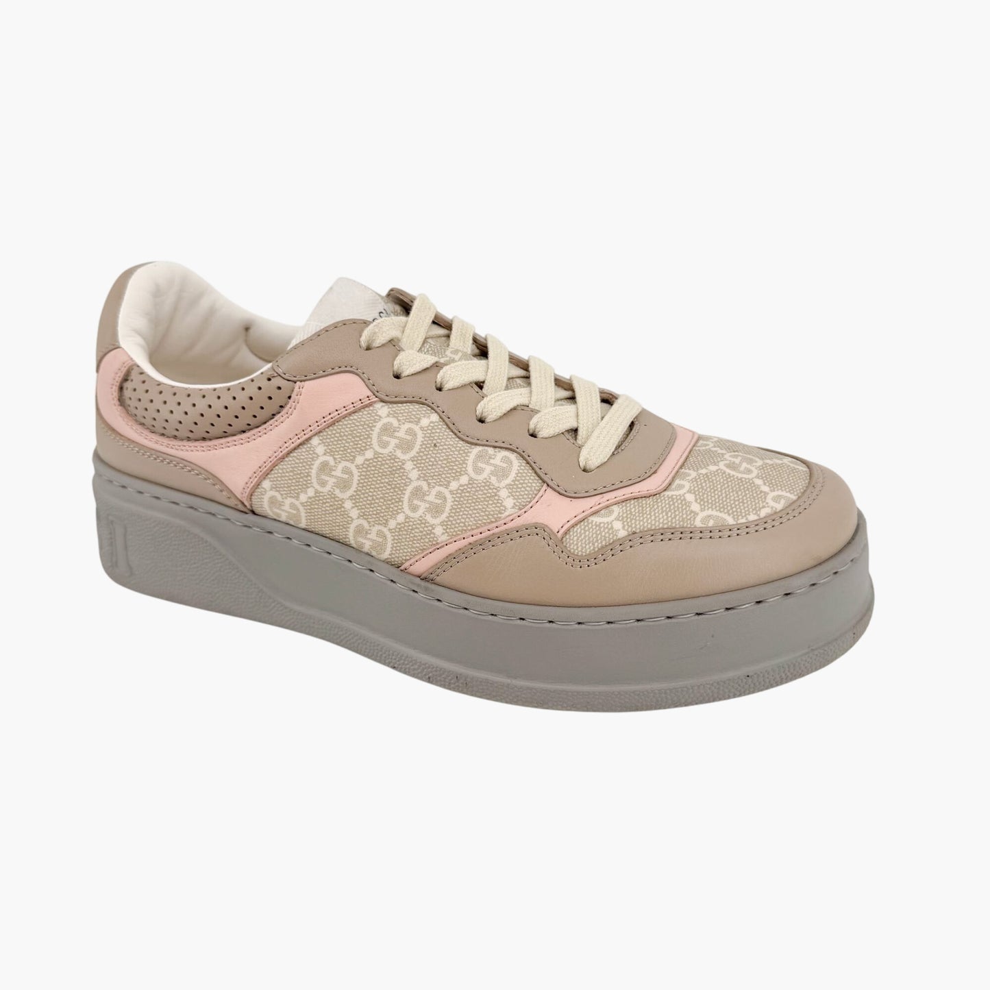 Gucci Dali GG Platform Sneakers in Oatmeal Beige Canvas – Size 39