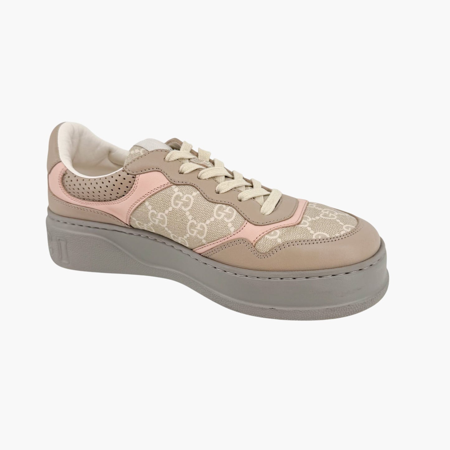Gucci Dali GG Platform Sneakers in Oatmeal Beige Canvas – Size 39
