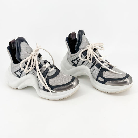 Louis Vuitton Archlight Silver Mesh Chunky Sneakers – Size 37