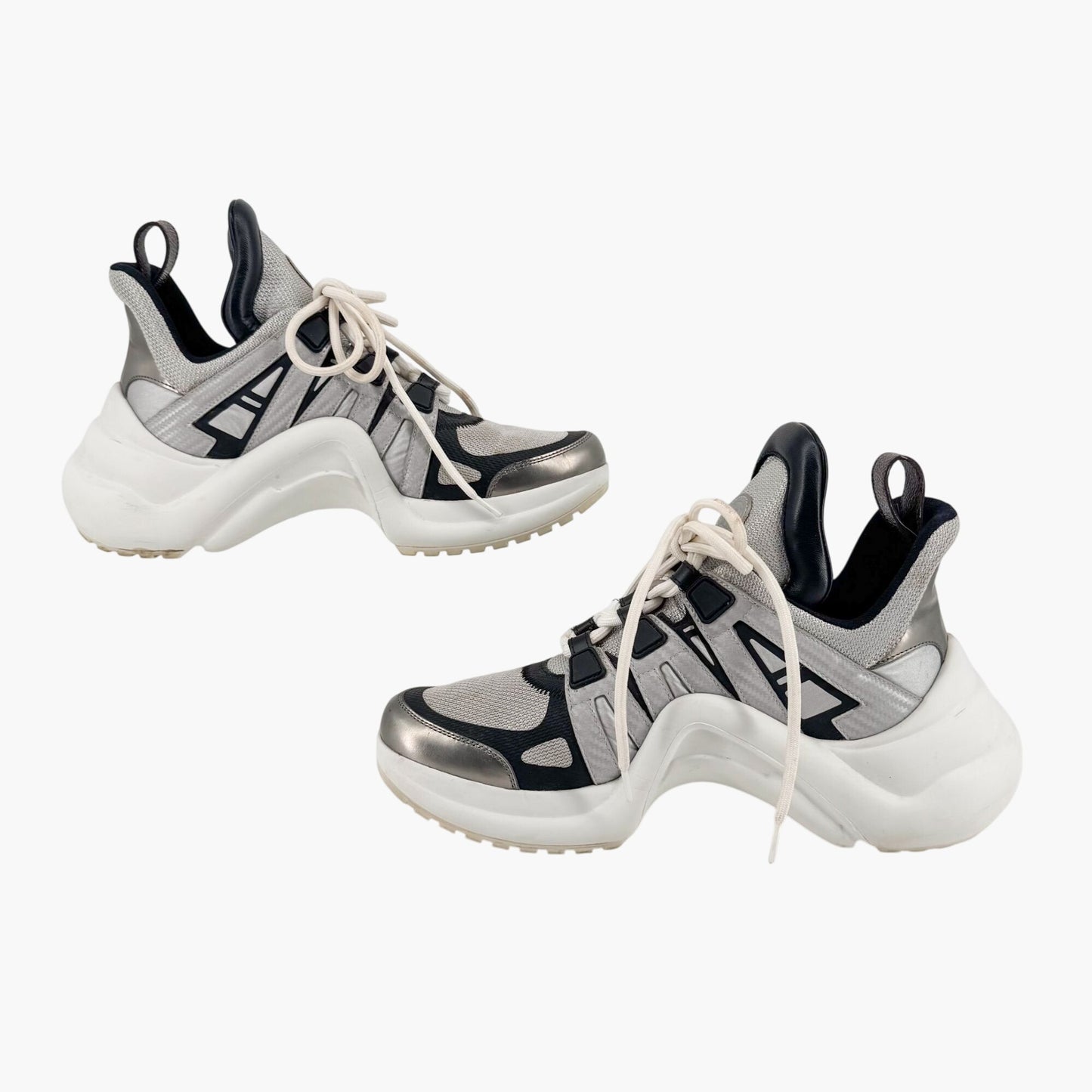 Louis Vuitton Archlight Silver Mesh Chunky Sneakers – Size 37
