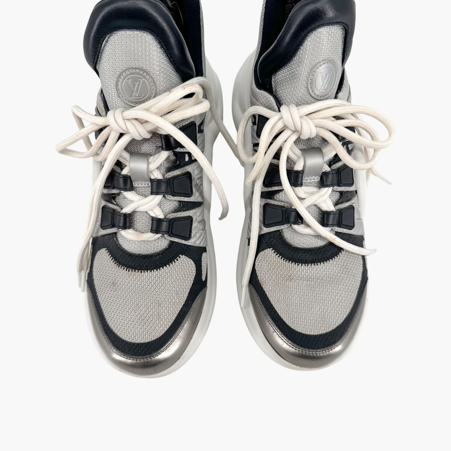 Louis Vuitton Archlight Silver Mesh Chunky Sneakers – Size 37