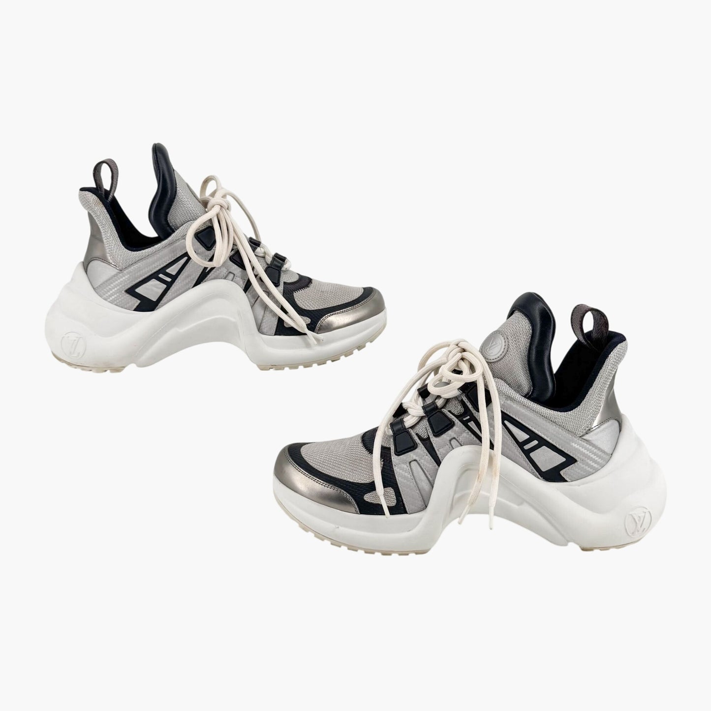 Louis Vuitton Archlight Silver Mesh Chunky Sneakers – Size 37
