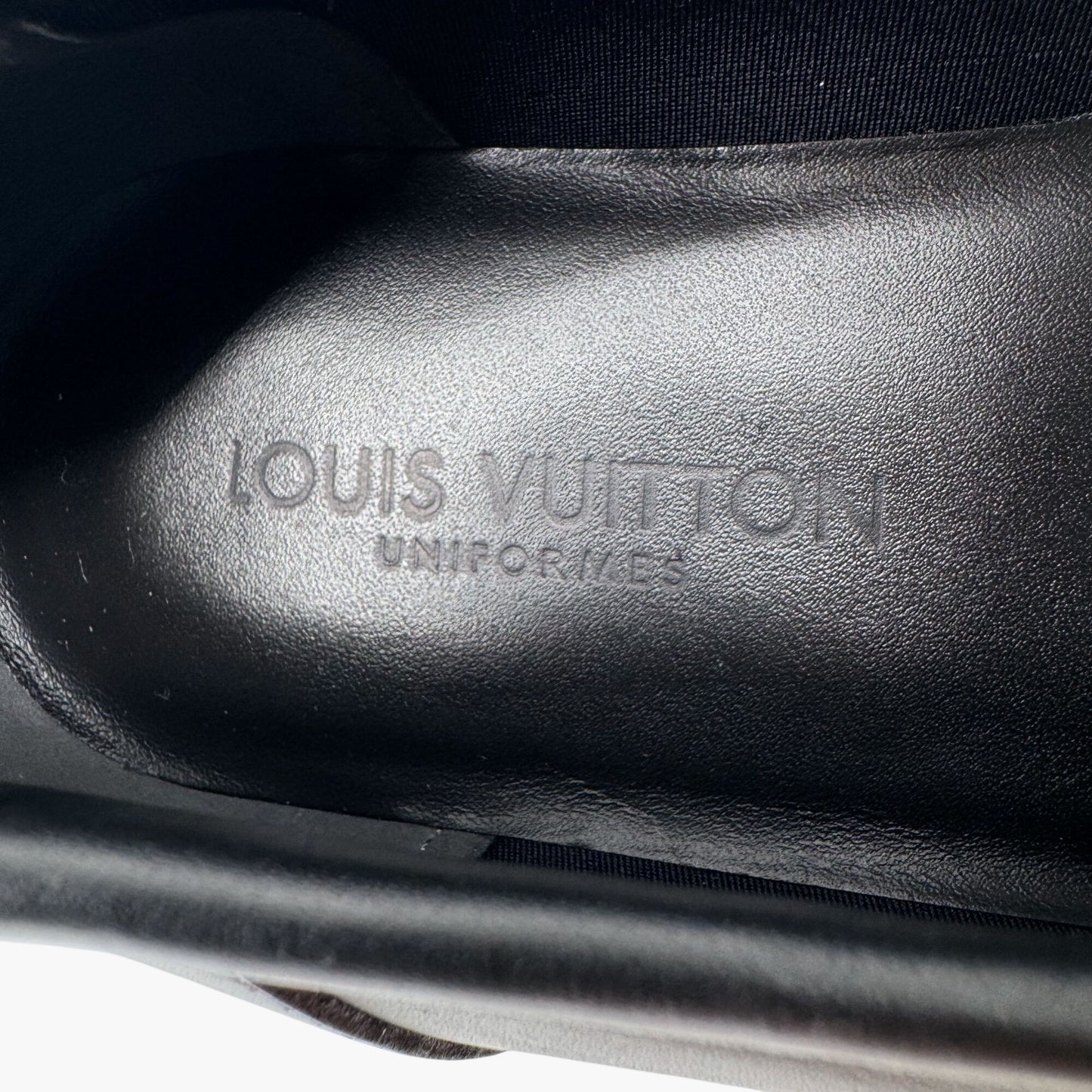 Louis Vuitton Academy Loafers in Black Leather with Monogram Chain – Size 37.5