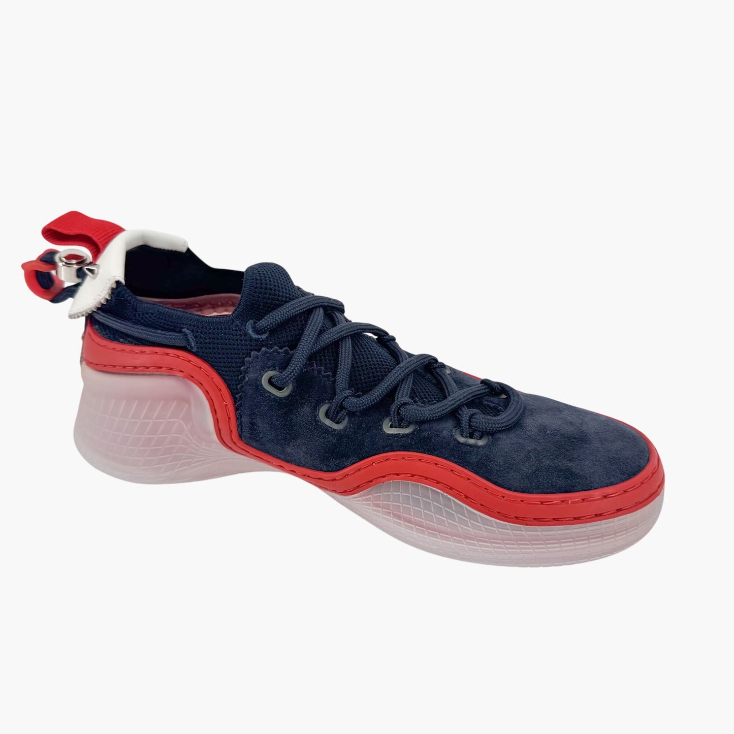 Christian Louboutin Navy Blue Suede Arpoador Spike Sneakers – Size 37