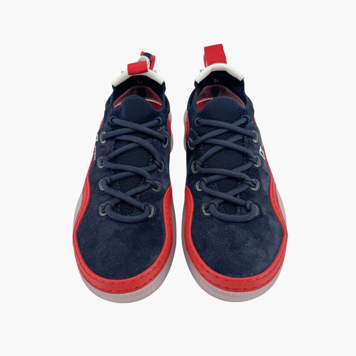 Christian Louboutin Navy Blue Suede Arpoador Spike Sneakers – Size 37