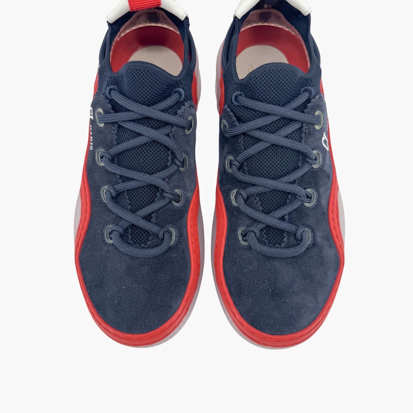 Christian Louboutin Navy Blue Suede Arpoador Spike Sneakers – Size 37