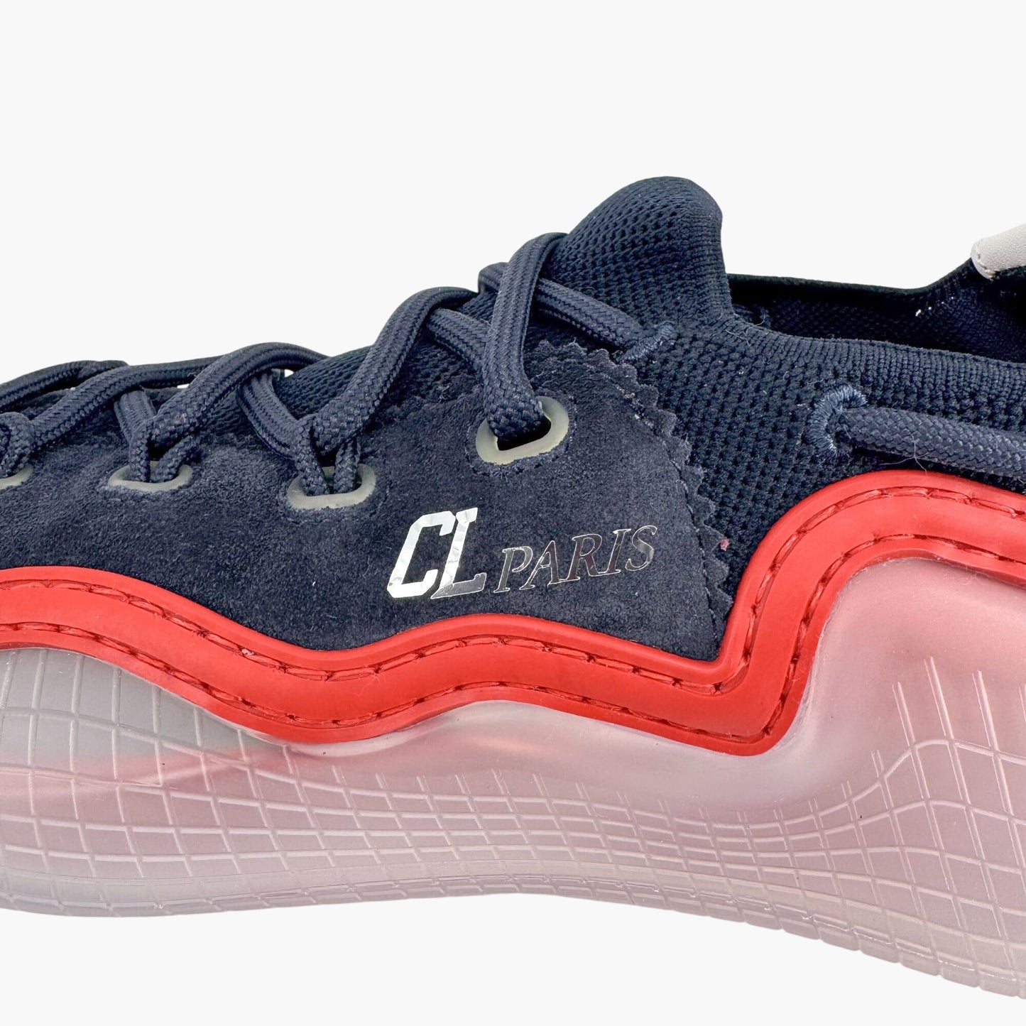Christian Louboutin Navy Blue Suede Arpoador Spike Sneakers – Size 37