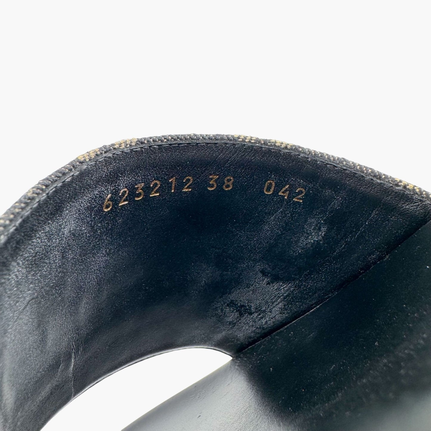 Gucci Angelina Platform Slide Sandals in Black GG Denim – Size 38