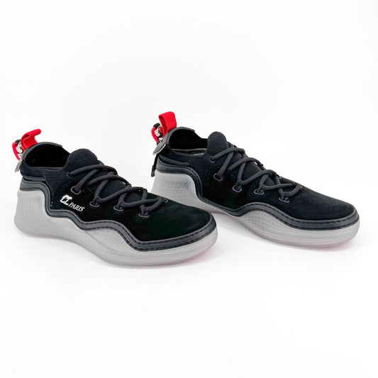 Christian Louboutin Arpoador Sneakers in Black Suede with Red Soles – Size 41