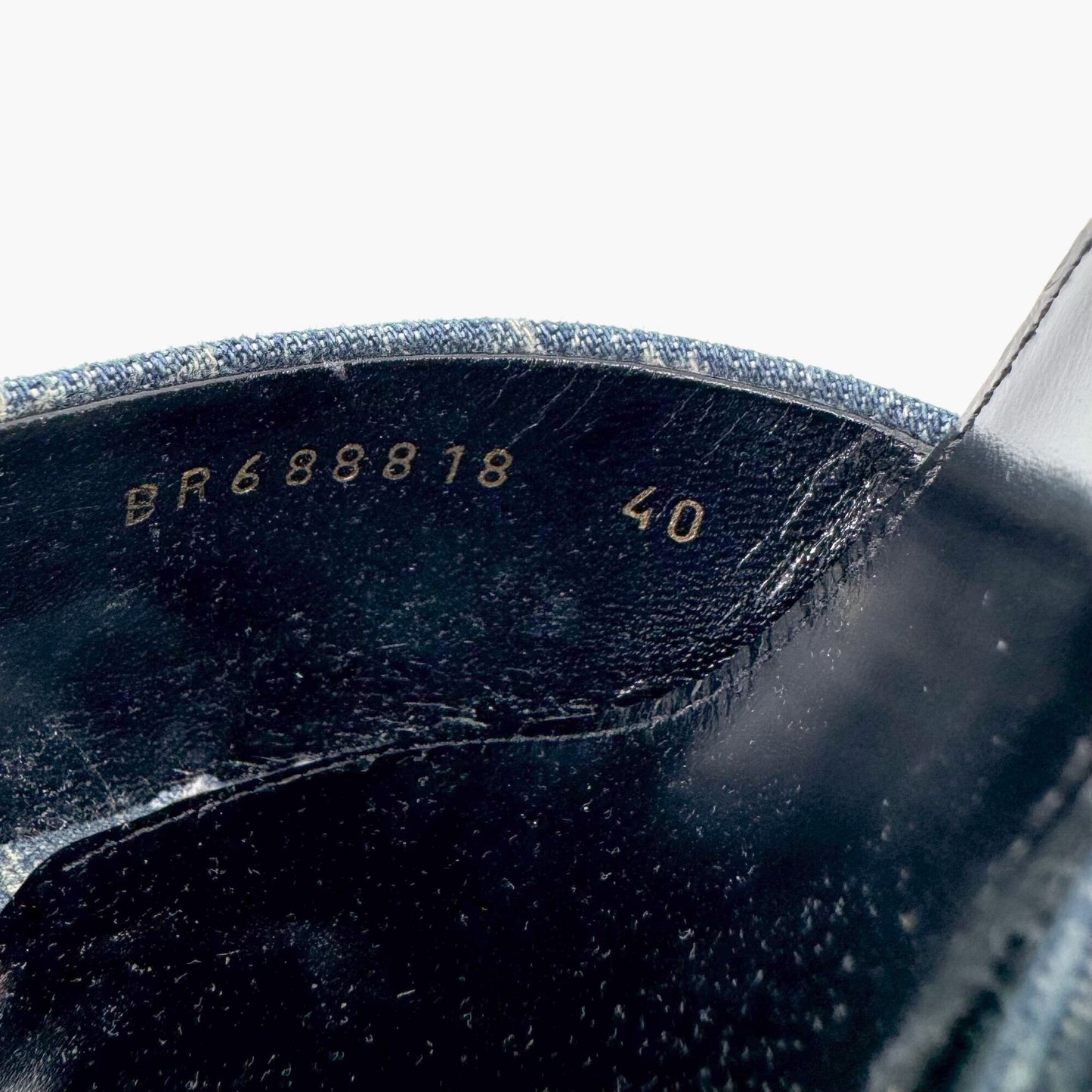 Saint Laurent La 16 Mule Sandals in Blue YSL Logo Denim – Size 40