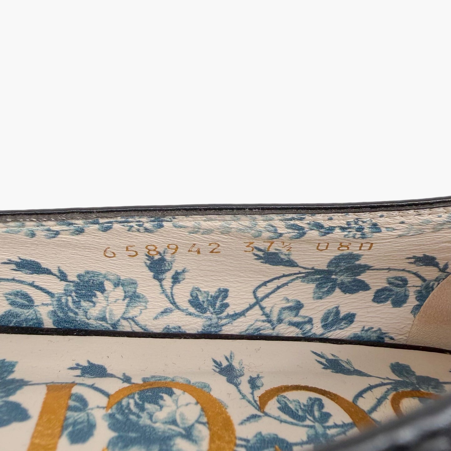 Gucci Hills GG Cap Toe Ballet Flats Black Size 37.5