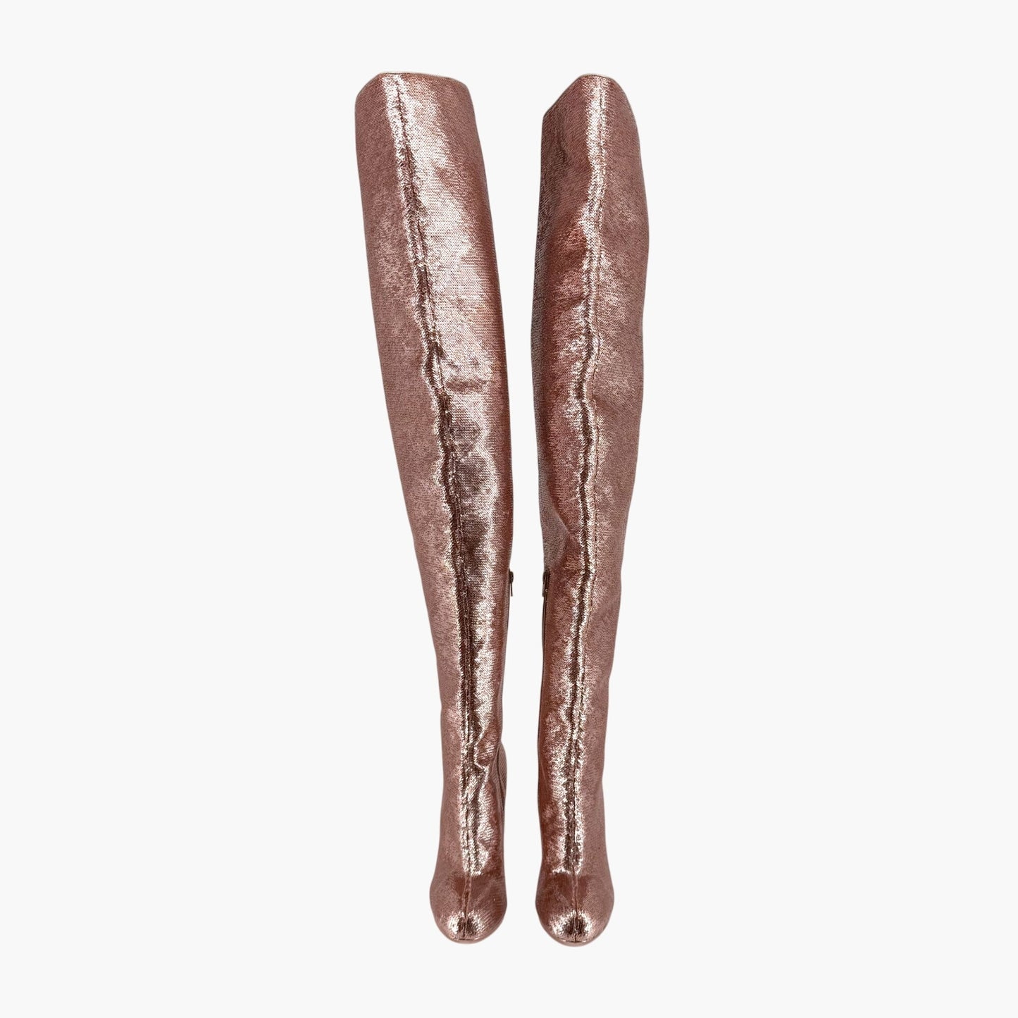 Christian Louboutin Moulin Noir 120 Over-the-Knee Sequin Boots in Pink – Size 40