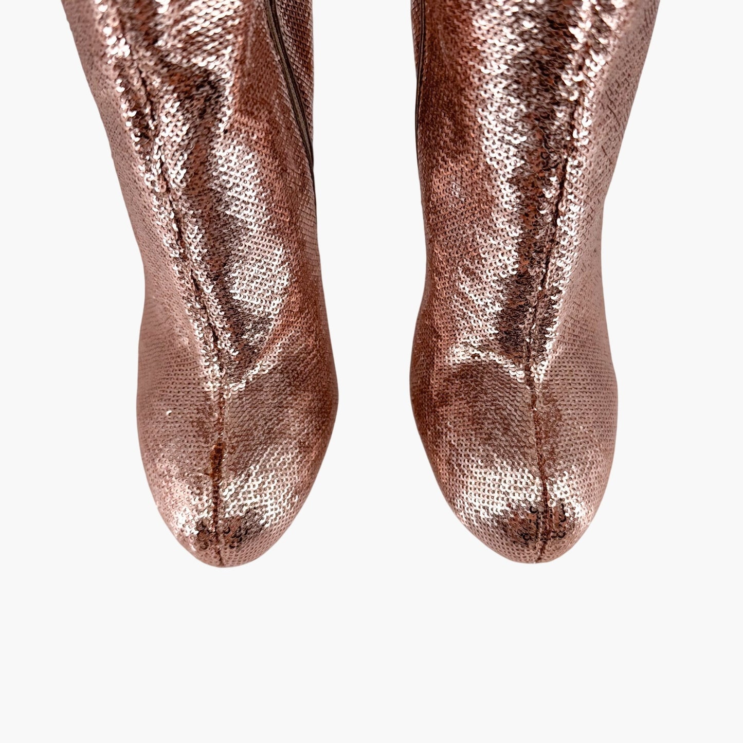 Christian Louboutin Moulin Noir 120 Over-the-Knee Sequin Boots in Pink – Size 40