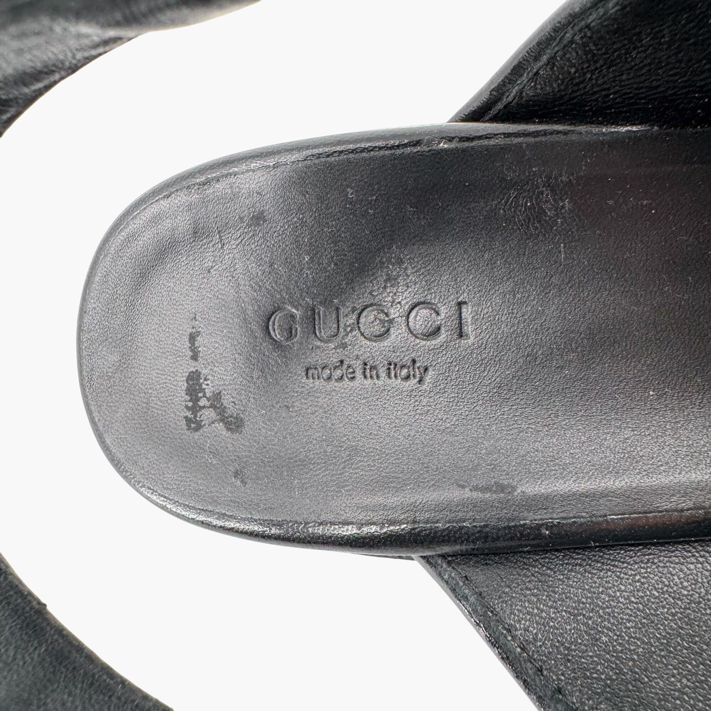 Gucci Granada GG Monogram Lug Sole Sandals in Black Canvas – Size 40.5