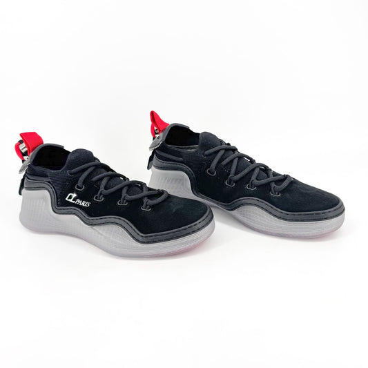 Christian Louboutin Black Suede Arpoador Drawstring Sneakers – Size 39.5