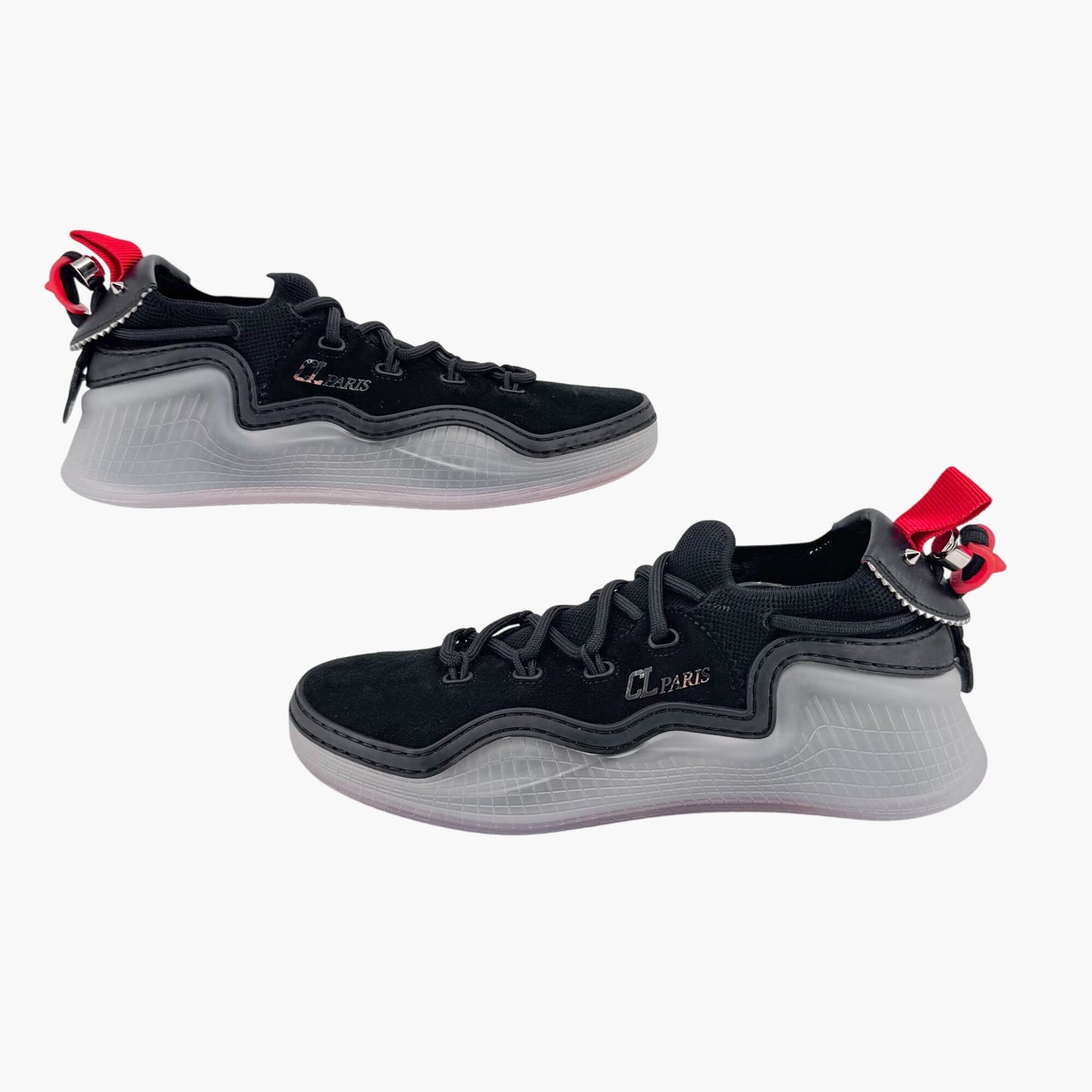 Christian Louboutin Black Suede Arpoador Drawstring Sneakers – Size 39.5