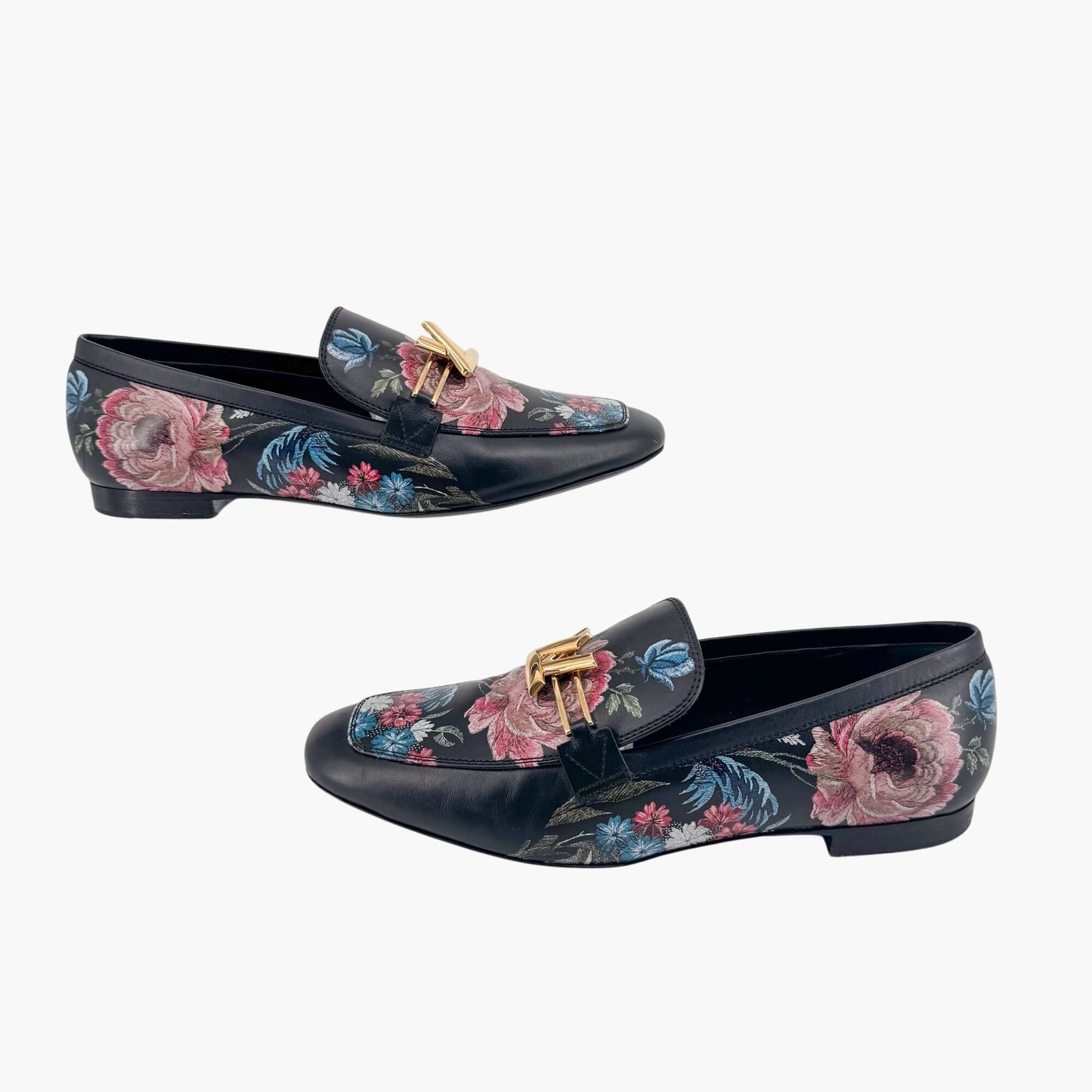 Louis Vuitton Upper Case Floral Print Loafers – Size 37
