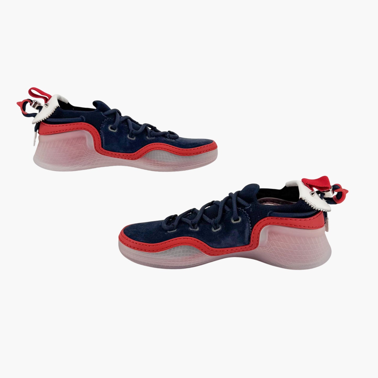 Christian Louboutin Arpoador Sneakers in Navy Blue Suede with Red Soles – Size 39