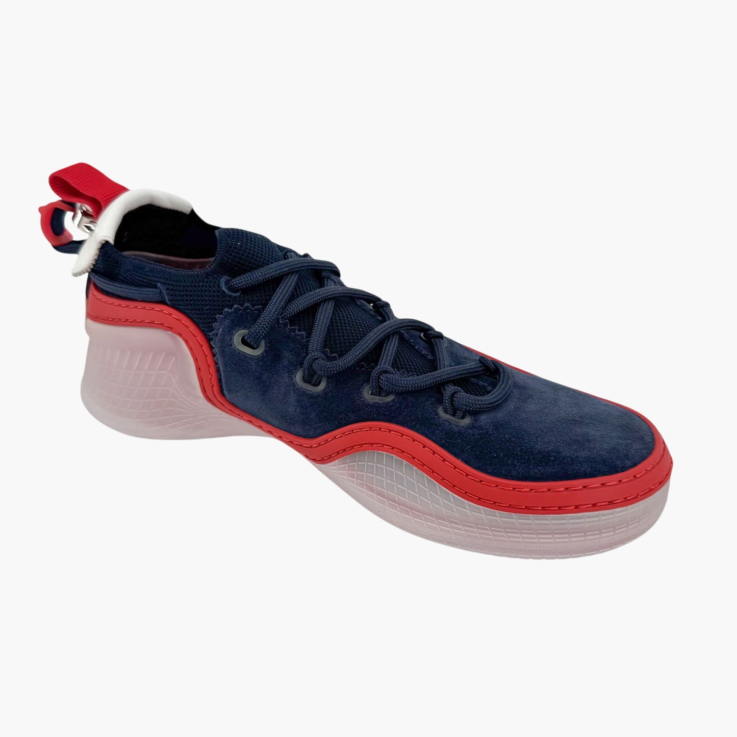 Christian Louboutin Arpoador Sneakers in Navy Blue Suede with Red Soles – Size 39
