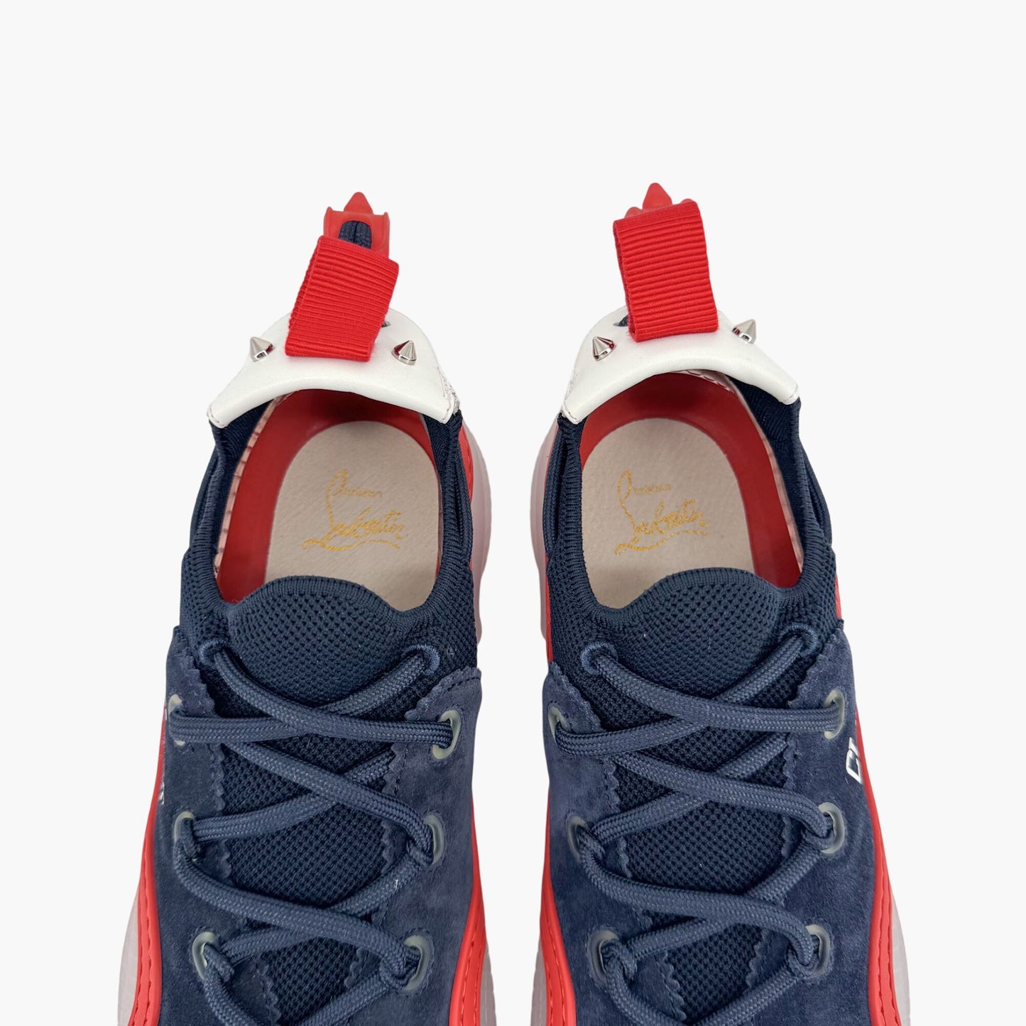 Christian Louboutin Arpoador Sneakers in Navy Blue Suede with Red Soles – Size 39