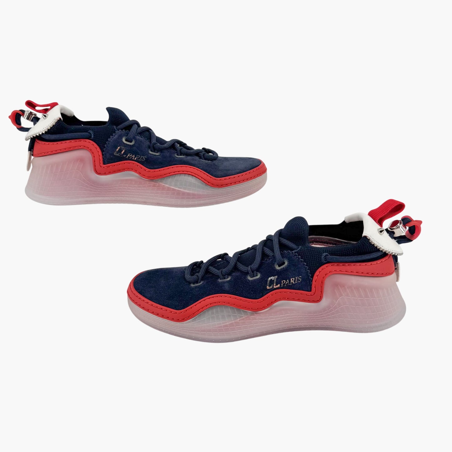 Christian Louboutin Arpoador Sneakers in Navy Blue Suede with Red Soles – Size 39