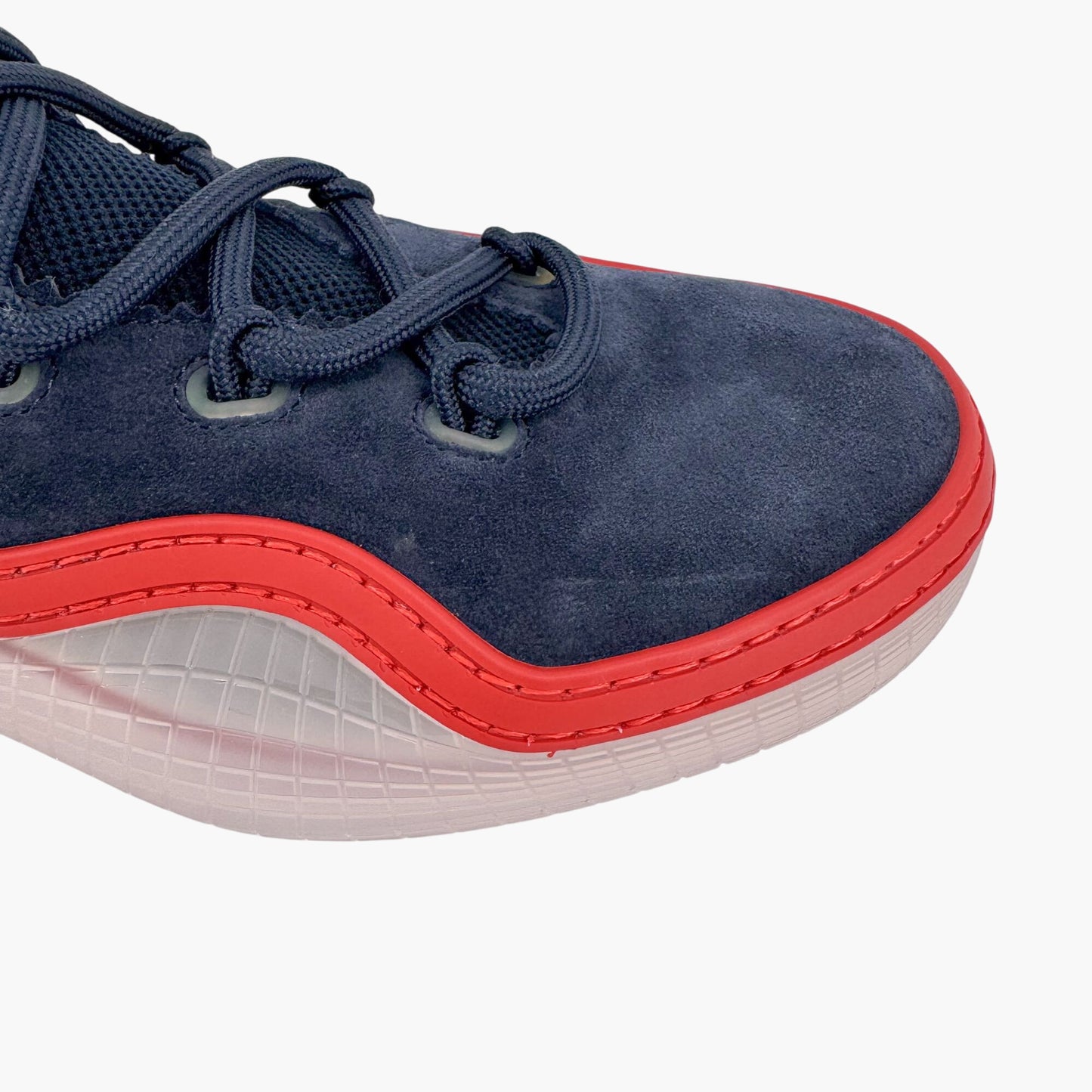 Christian Louboutin Arpoador Sneakers in Navy Blue Suede with Red Soles – Size 39