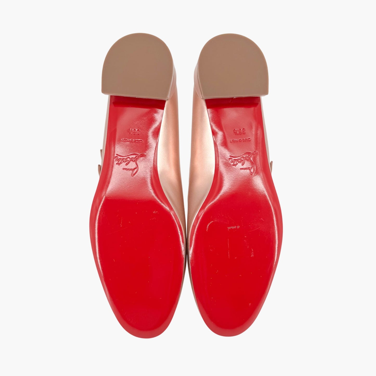 Christian Louboutin Sweet Jane Flats in Leche Metallic Rose Gold Size 36.5