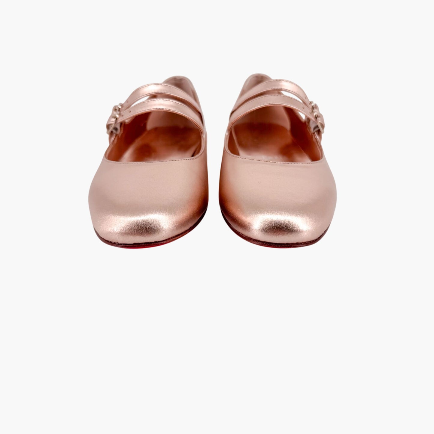Christian Louboutin Sweet Jane Flats in Leche Metallic Rose Gold Size 36.5