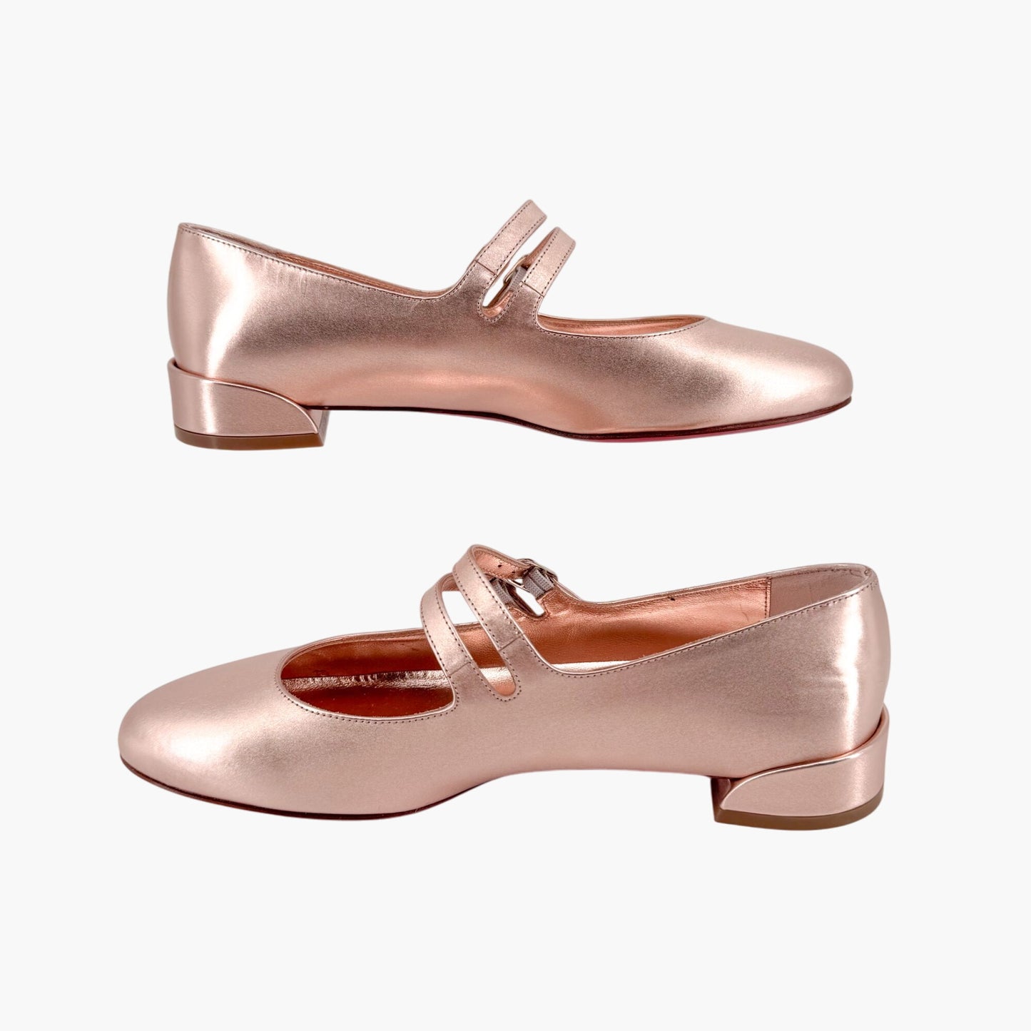 Christian Louboutin Sweet Jane Flats in Leche Metallic Rose Gold Size 36.5