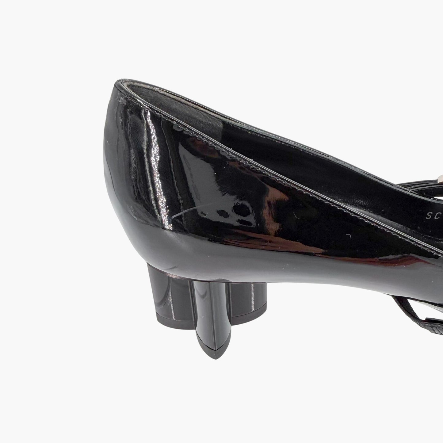 Louis Vuitton Black Patent Uniformes Flower Heel Pumps Size 37
