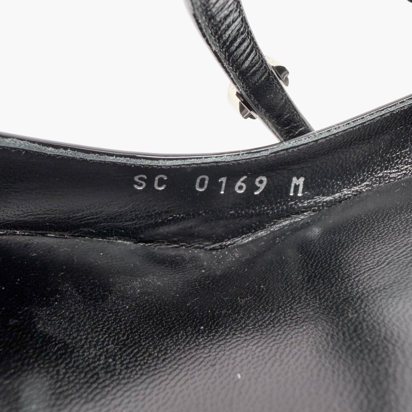 Louis Vuitton Black Patent Uniformes Flower Heel Pumps Size 37