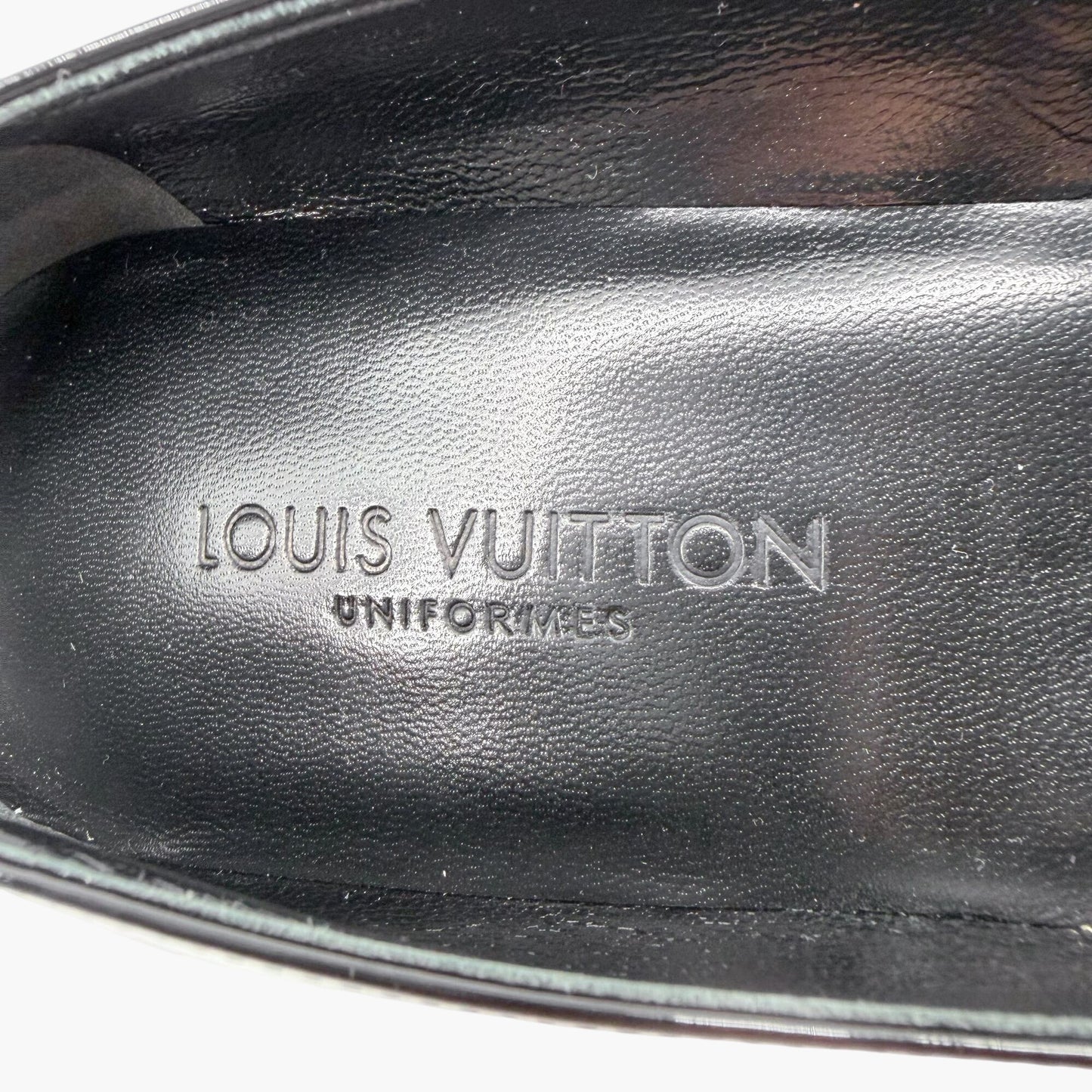 Louis Vuitton Black Patent Uniformes Flower Heel Pumps Size 37