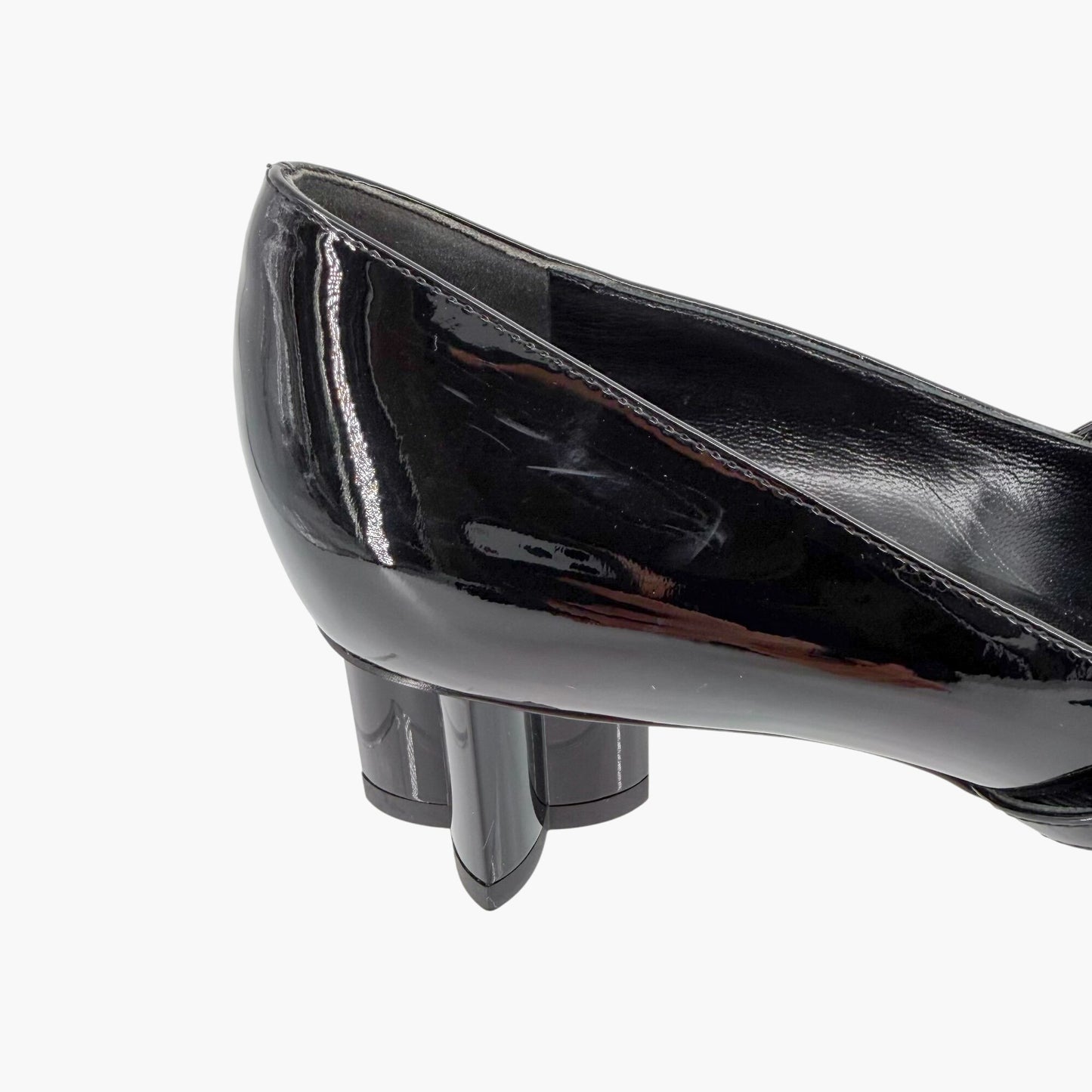 Louis Vuitton Black Patent Uniformes Flower Heel Pumps Size 37