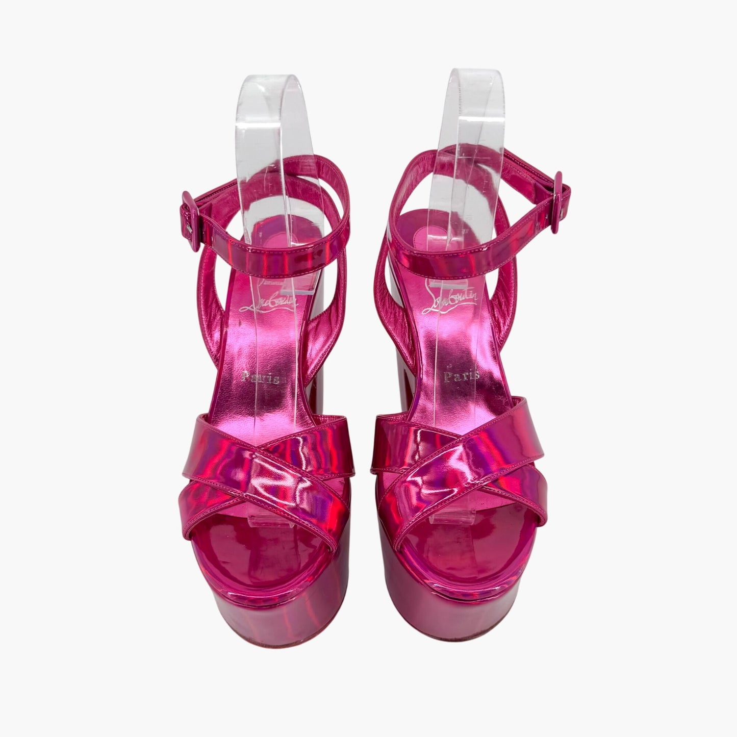 Christian Louboutin Pink Superyaz 160 Platform Sandals Size 39