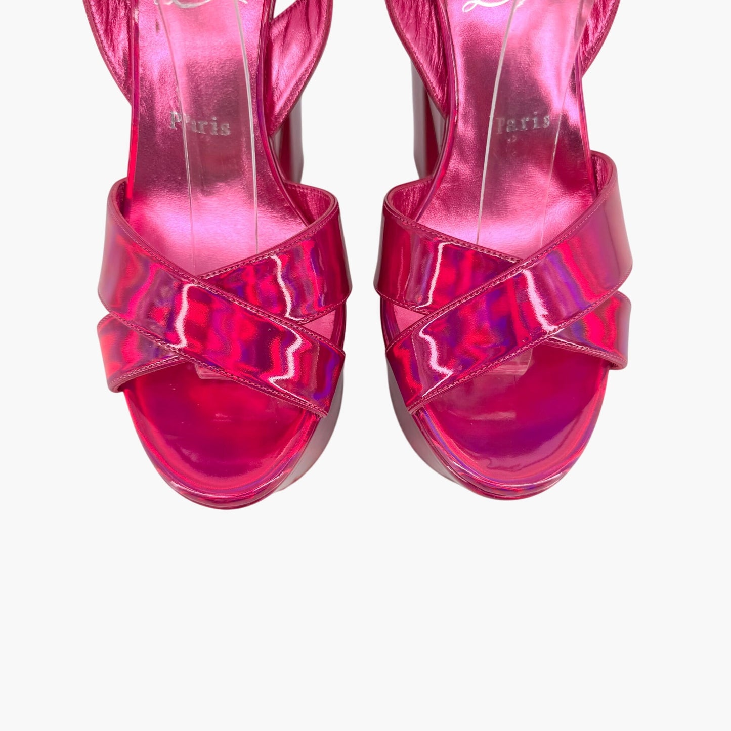 Christian Louboutin Pink Superyaz 160 Platform Sandals Size 39