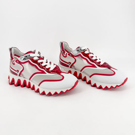 Christian Louboutin White & Red Sharkina Sneakers – Size 41