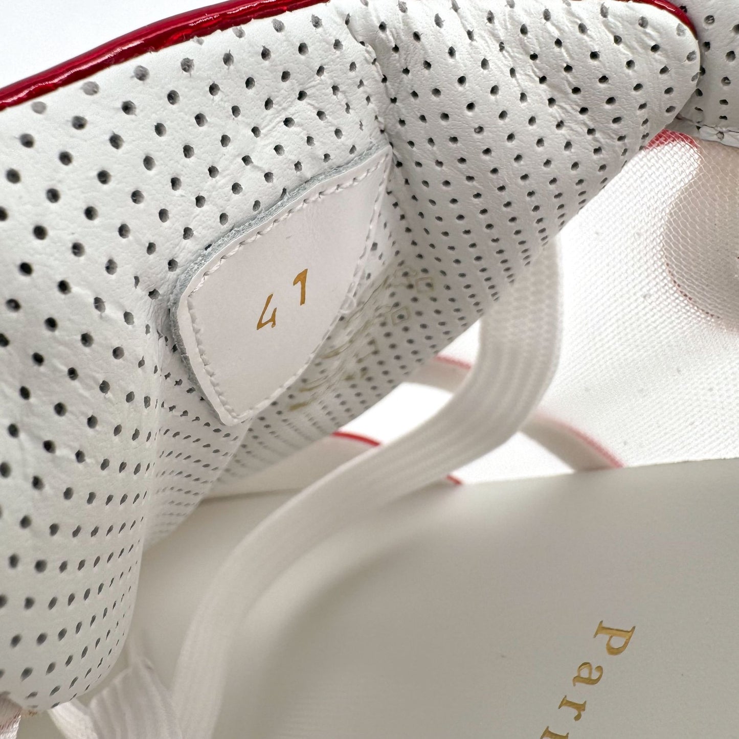Christian Louboutin White & Red Sharkina Sneakers – Size 41