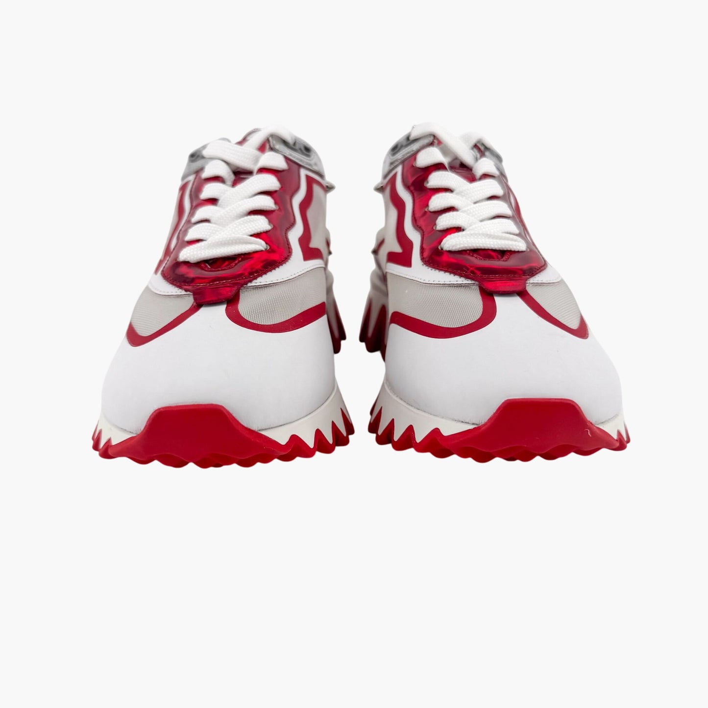 Christian Louboutin White & Red Sharkina Sneakers – Size 41