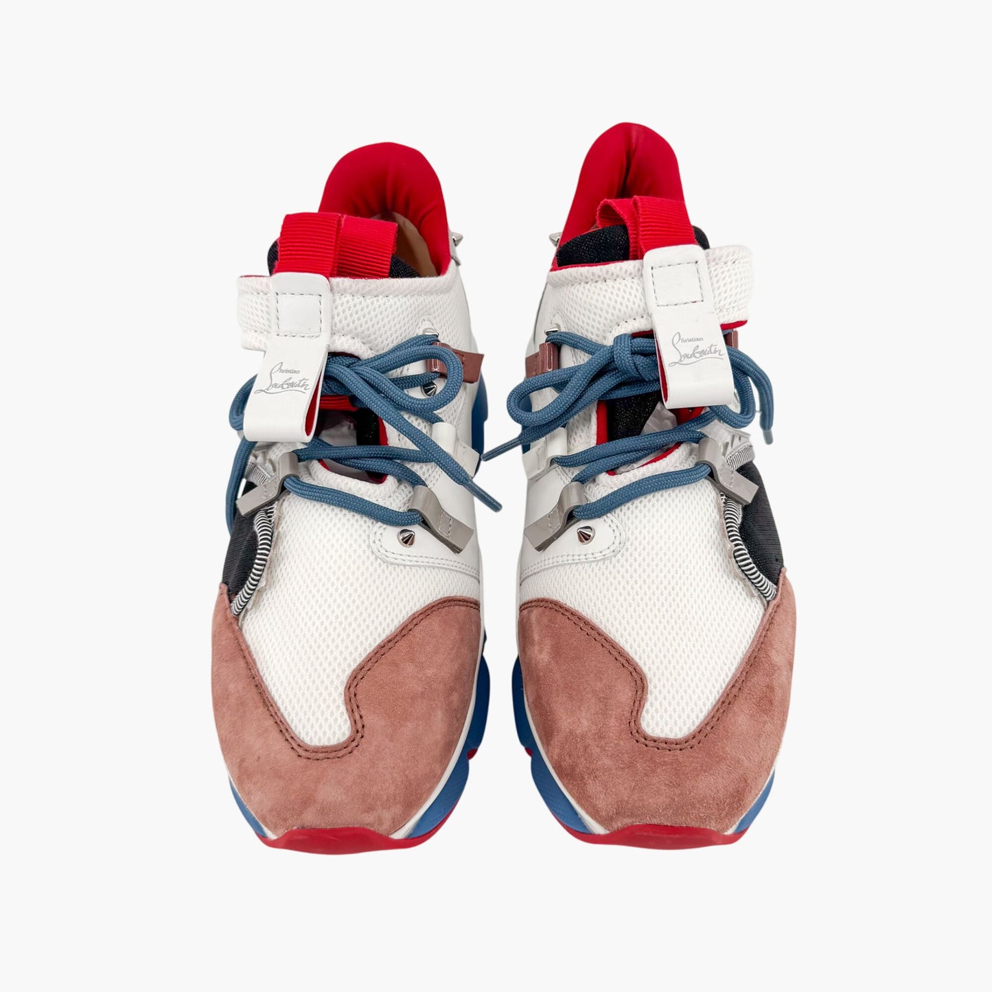 Christian Louboutin Red Runner Donna Sneakers in White & Mauve – Size 40
