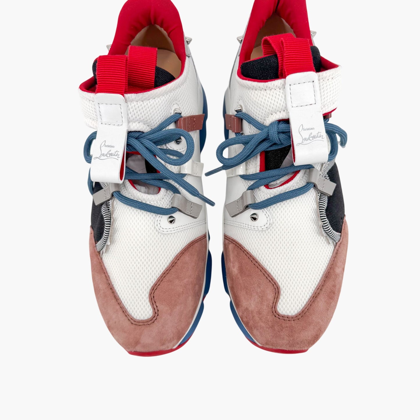 Christian Louboutin Red Runner Donna Sneakers in White & Mauve – Size 40