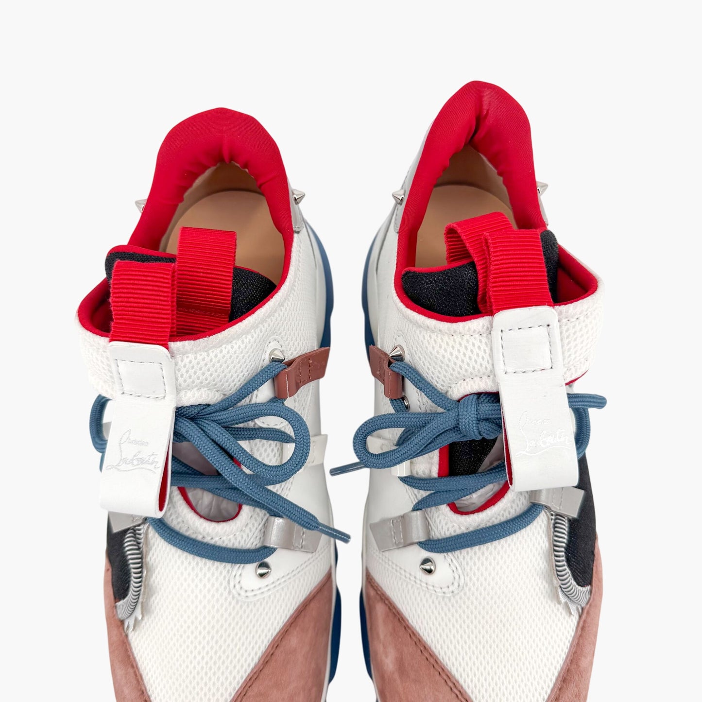 Christian Louboutin Red Runner Donna Sneakers in White & Mauve – Size 40