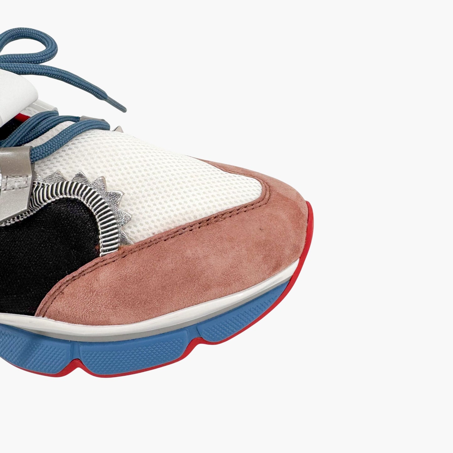 Christian Louboutin Red Runner Donna Sneakers in White & Mauve – Size 40