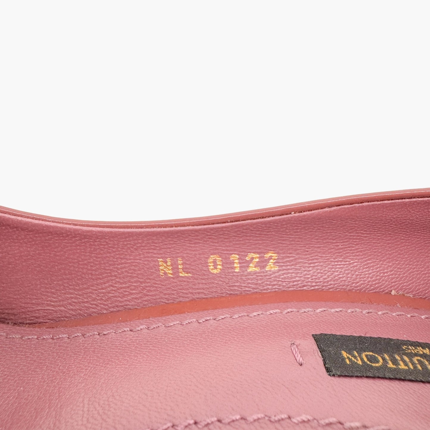 Louis Vuitton Oh Really Peep Toe Lock Pumps in Mauve Patent Leather Size 37