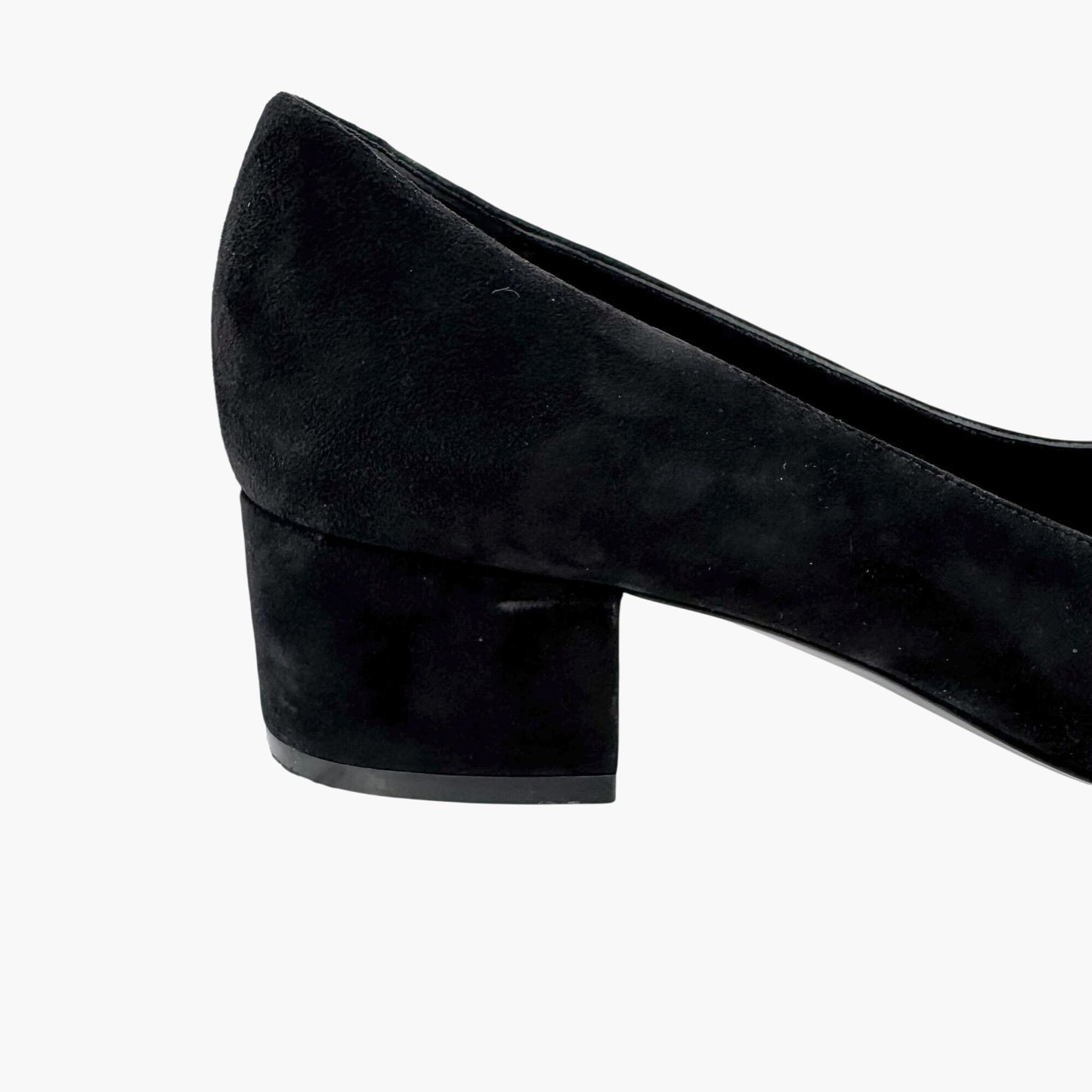 Valentino Garavani VLogo Block Heel Pumps Black Suede – Size 38.5