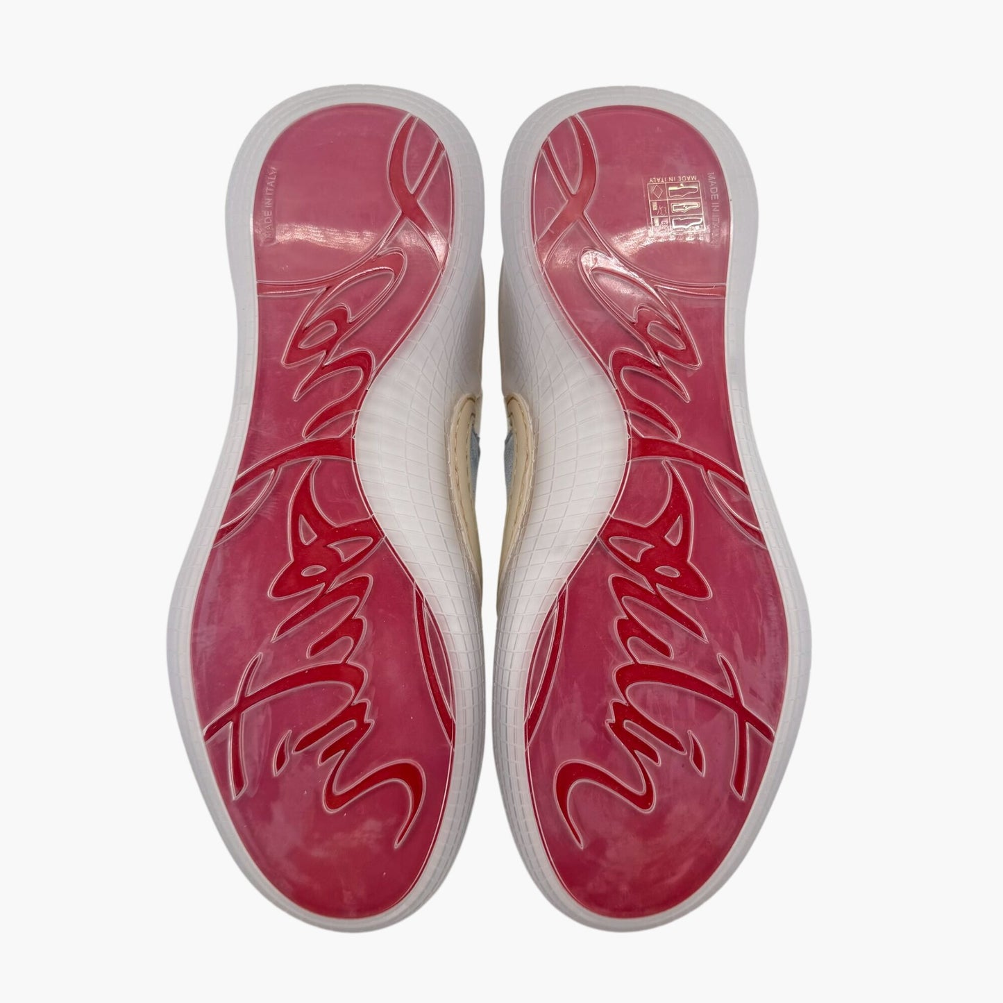 Christian Louboutin Arpoador Sneakers in Light Blue Suede with Red Soles – Size 39.5