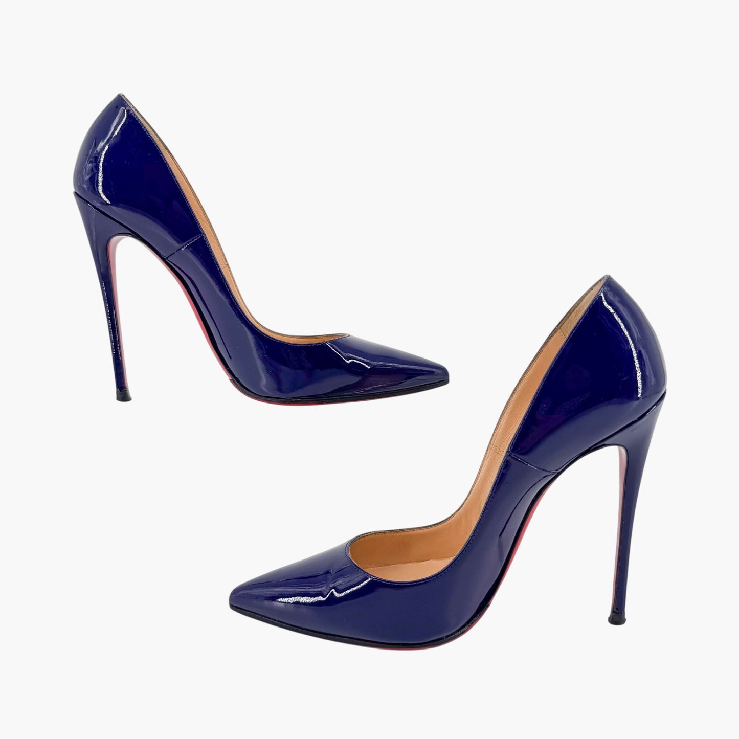 Christian Louboutin So Kate 120 Patent Leather Pumps in Encre Blue – Size 38