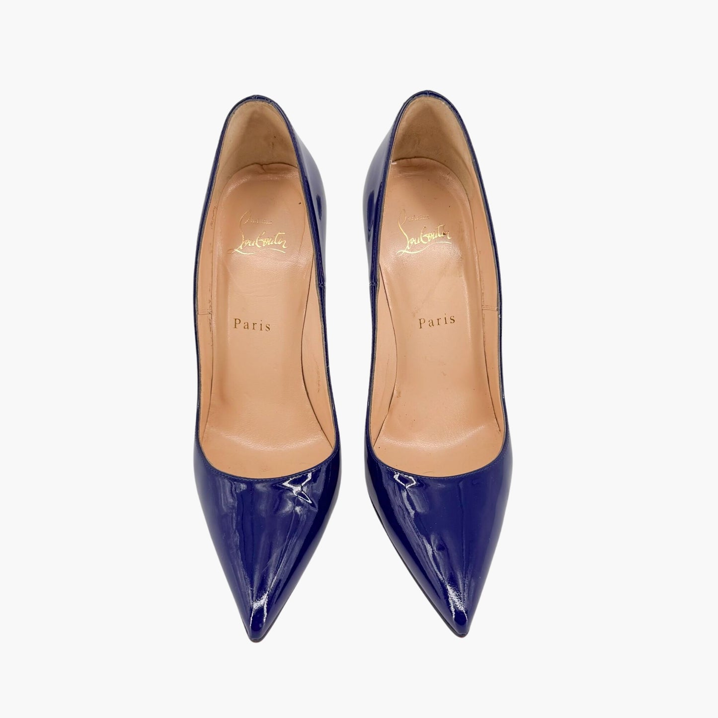 Christian Louboutin So Kate 120 Patent Leather Pumps in Encre Blue – Size 38