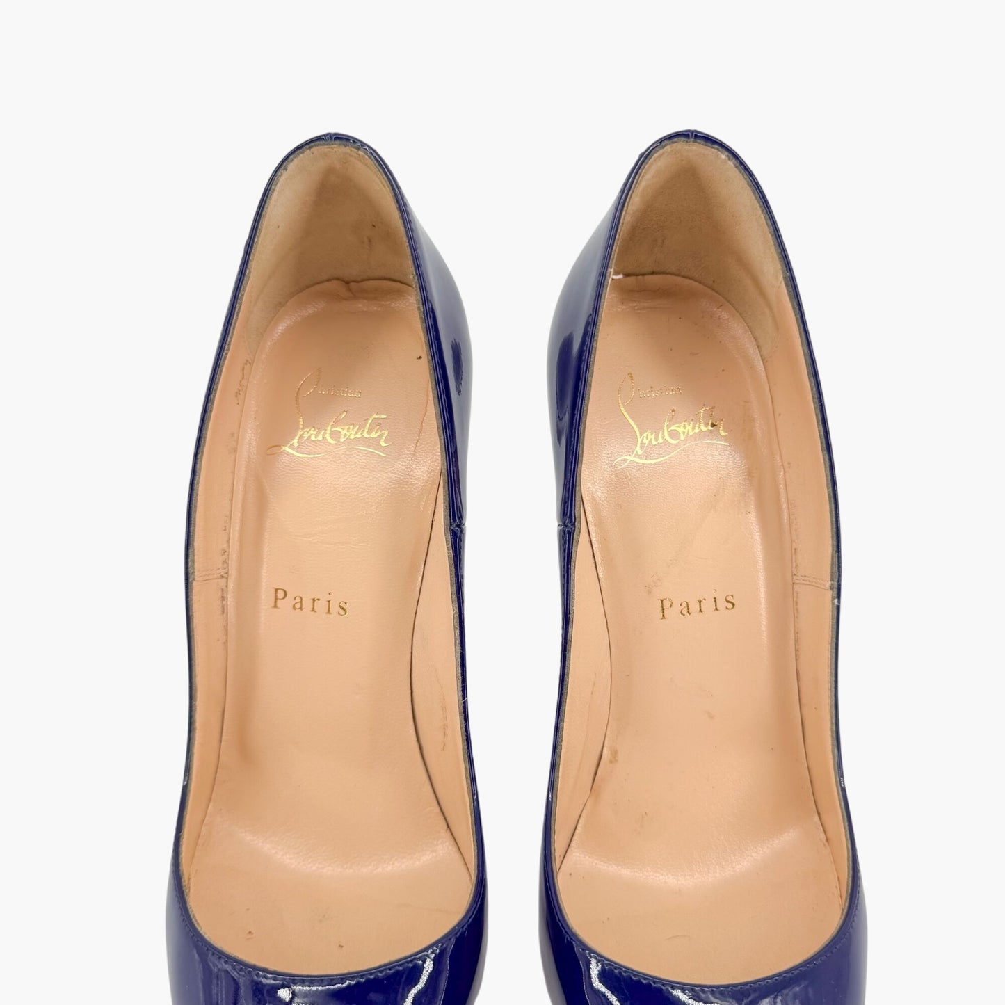 Christian Louboutin So Kate 120 Patent Leather Pumps in Encre Blue – Size 38